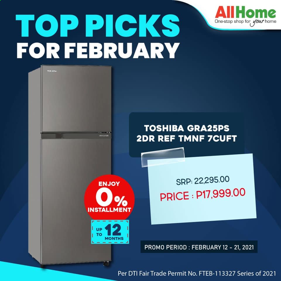 thumbnail - AllHome offer  - 12.2.2021 - 21.2.2021 - Sales products - Toshiba. Page 7.