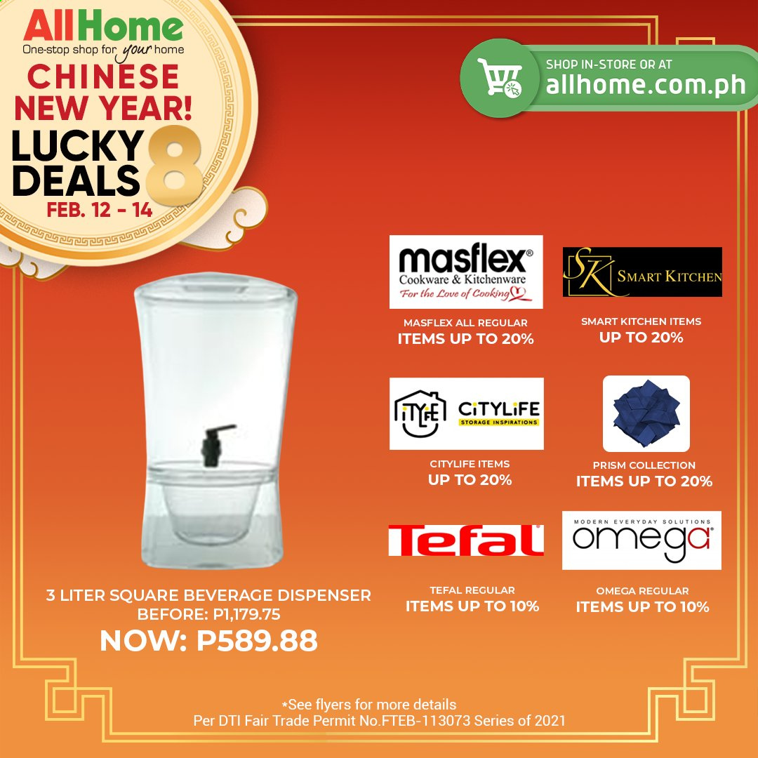 thumbnail - AllHome offer  - 12.2.2021 - 14.2.2021 - Sales products - dispenser, cookware set, Tefal. Page 9.