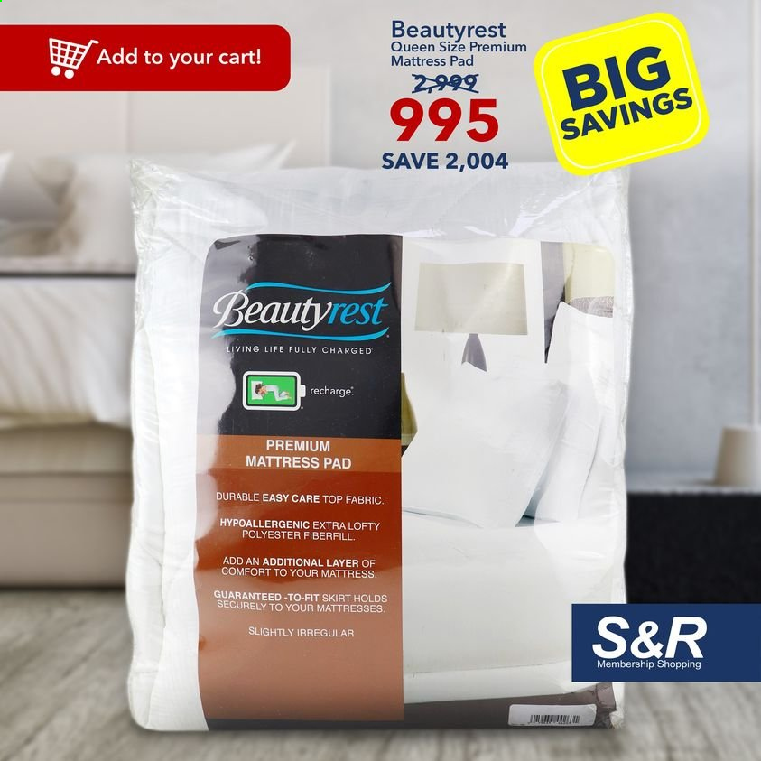thumbnail - S&R Membership Shopping offer  - Sales products - mattress protector, skirt, cart. Page 1.