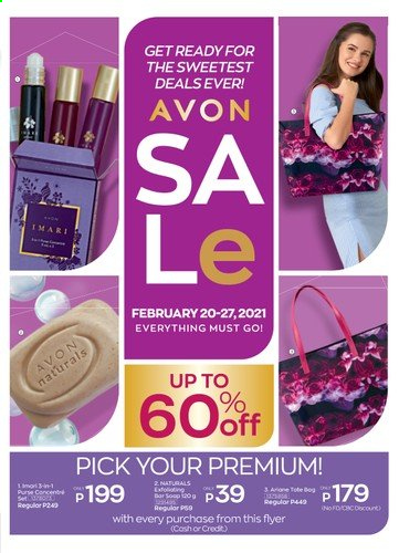 thumbnail - Avon offer  - 20.2.2021 - 27.2.2021 - Sales products - Avon, Imari, tote, wallet. Page 1.