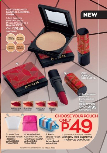 thumbnail - Avon offer  - Sales products - Avon, lipstick, makeup, face powder. Page 3.