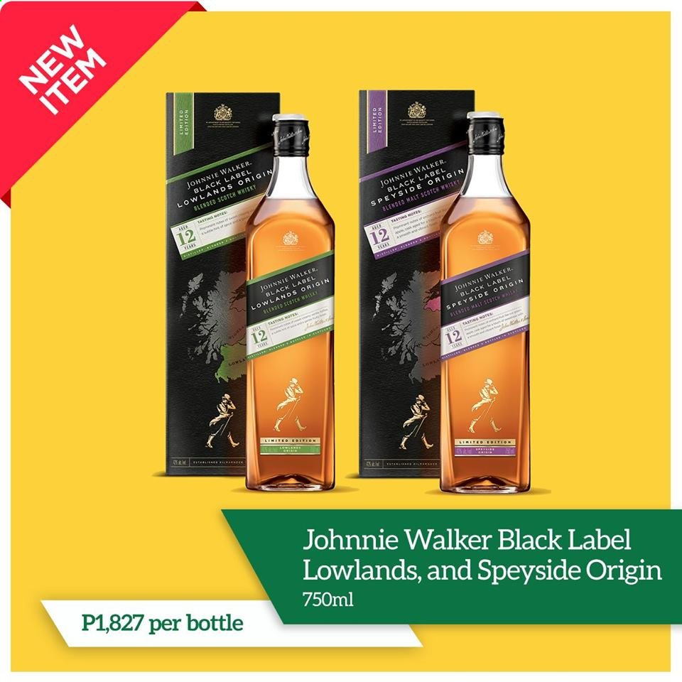 thumbnail - Puregold offer  - Sales products - malt, gin, whiskey, Johnnie Walker. Page 1.