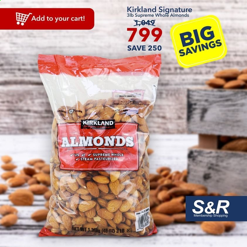 thumbnail - S&R Membership Shopping offer  - Sales products - almonds, cart. Page 1.