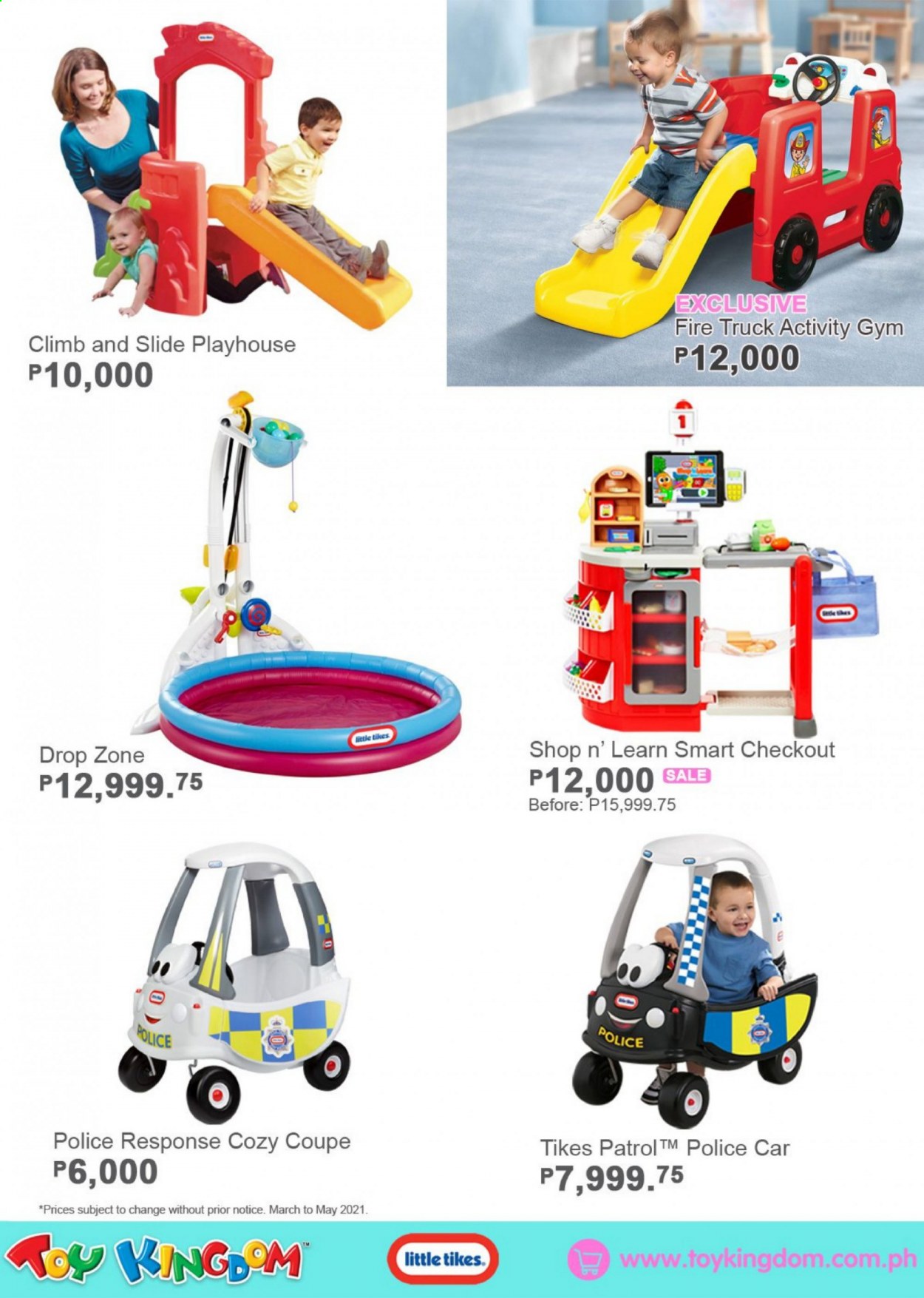 thumbnail - Toy Kingdom offer  - Sales products - toys, Little Tikes, police car. Page 14.