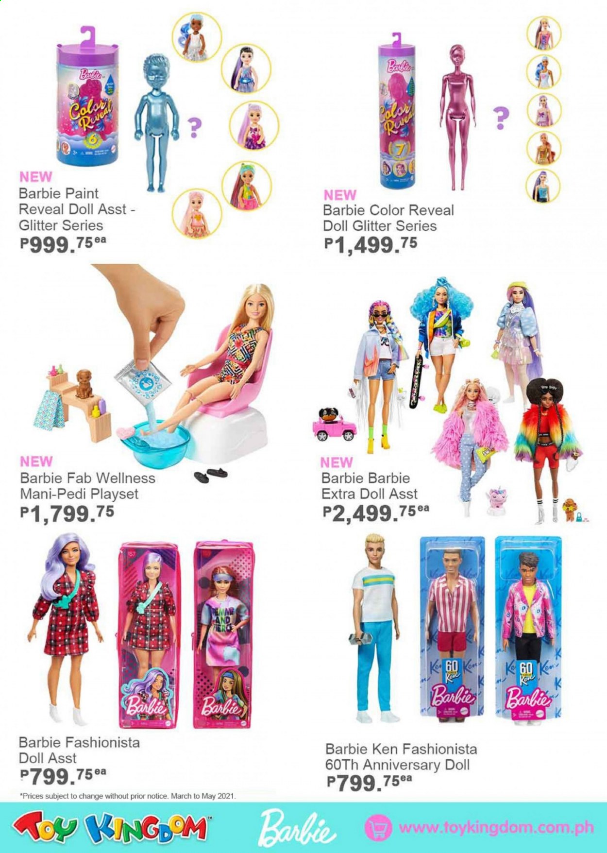 thumbnail - Toy Kingdom offer  - Sales products - Barbie, glitter, doll, play set. Page 100.
