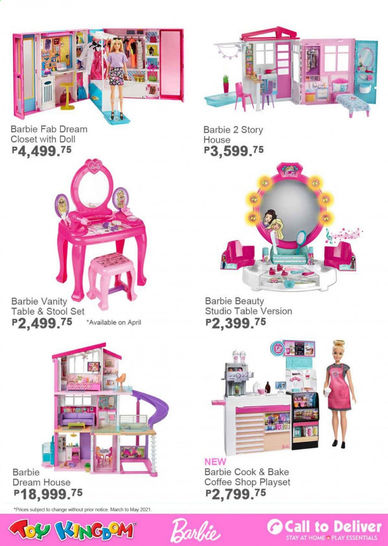 thumbnail - Toy Kingdom offer  - Sales products - Barbie, stool, table, play set. Page 101.