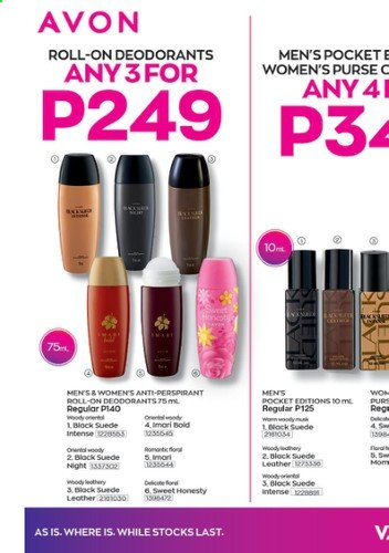thumbnail - Avon offer  - 26.3.2021 - 31.3.2021 - Sales products - Avon, anti-perspirant, roll-on, Imari, deodorant, wallet. Page 4.
