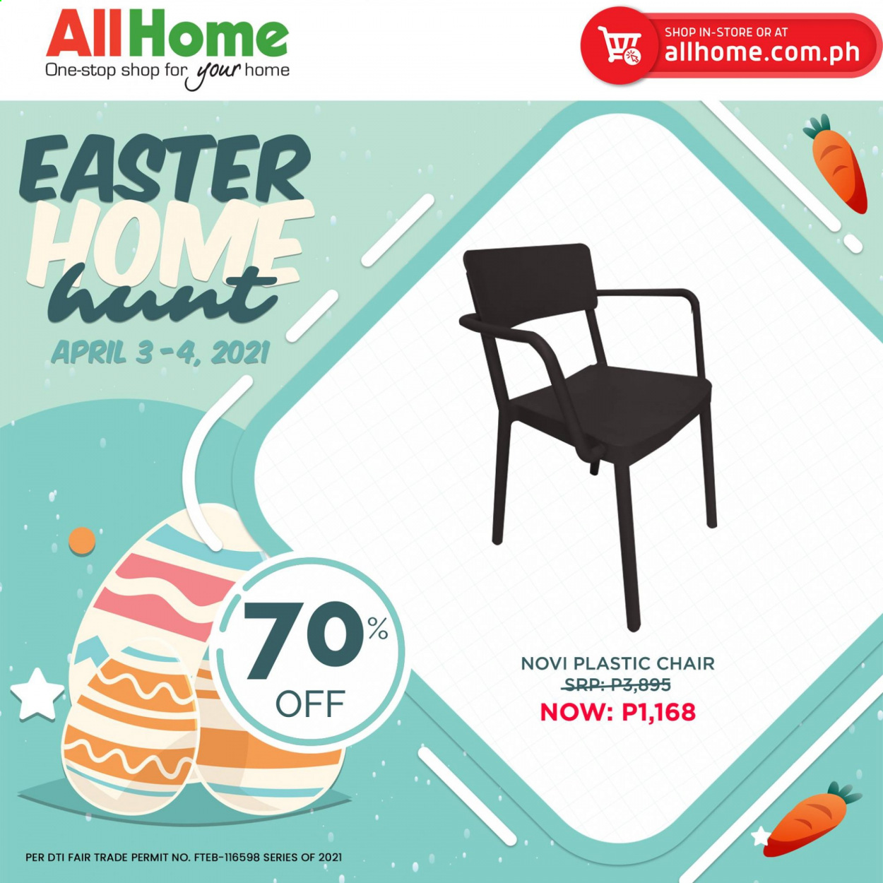 thumbnail - AllHome offer  - 3.4.2021 - 4.4.2021 - Sales products - chair. Page 2.