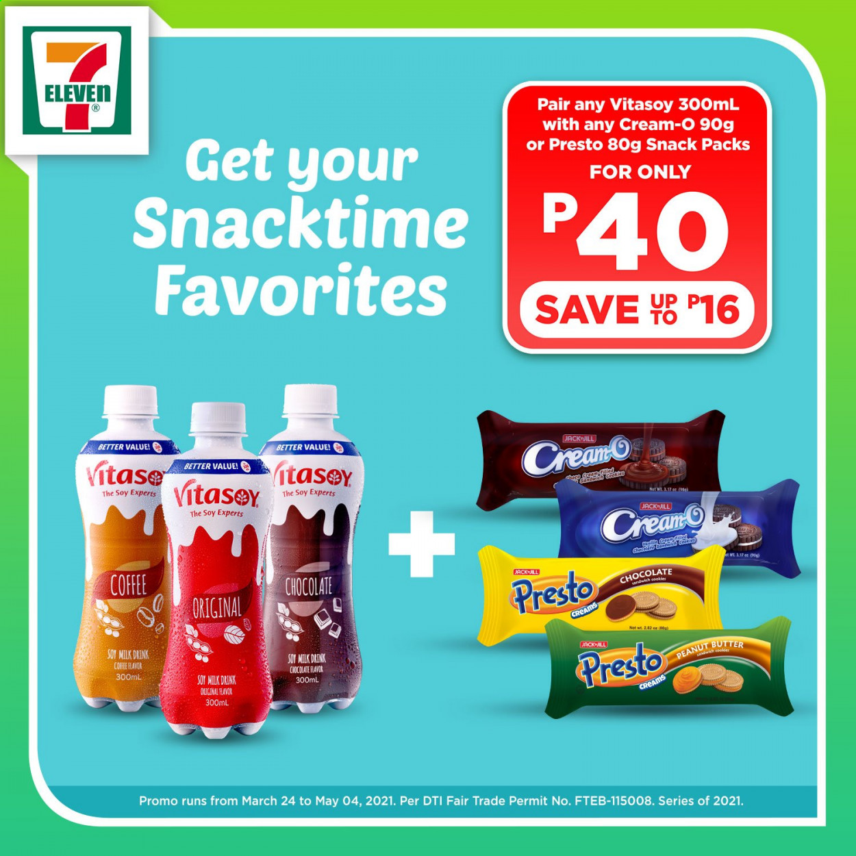 thumbnail - 7 Eleven offer  - 24.3.2021 - 4.5.2021 - Sales products - sandwich, cookies, chocolate, snack, Snacktime. Page 3.