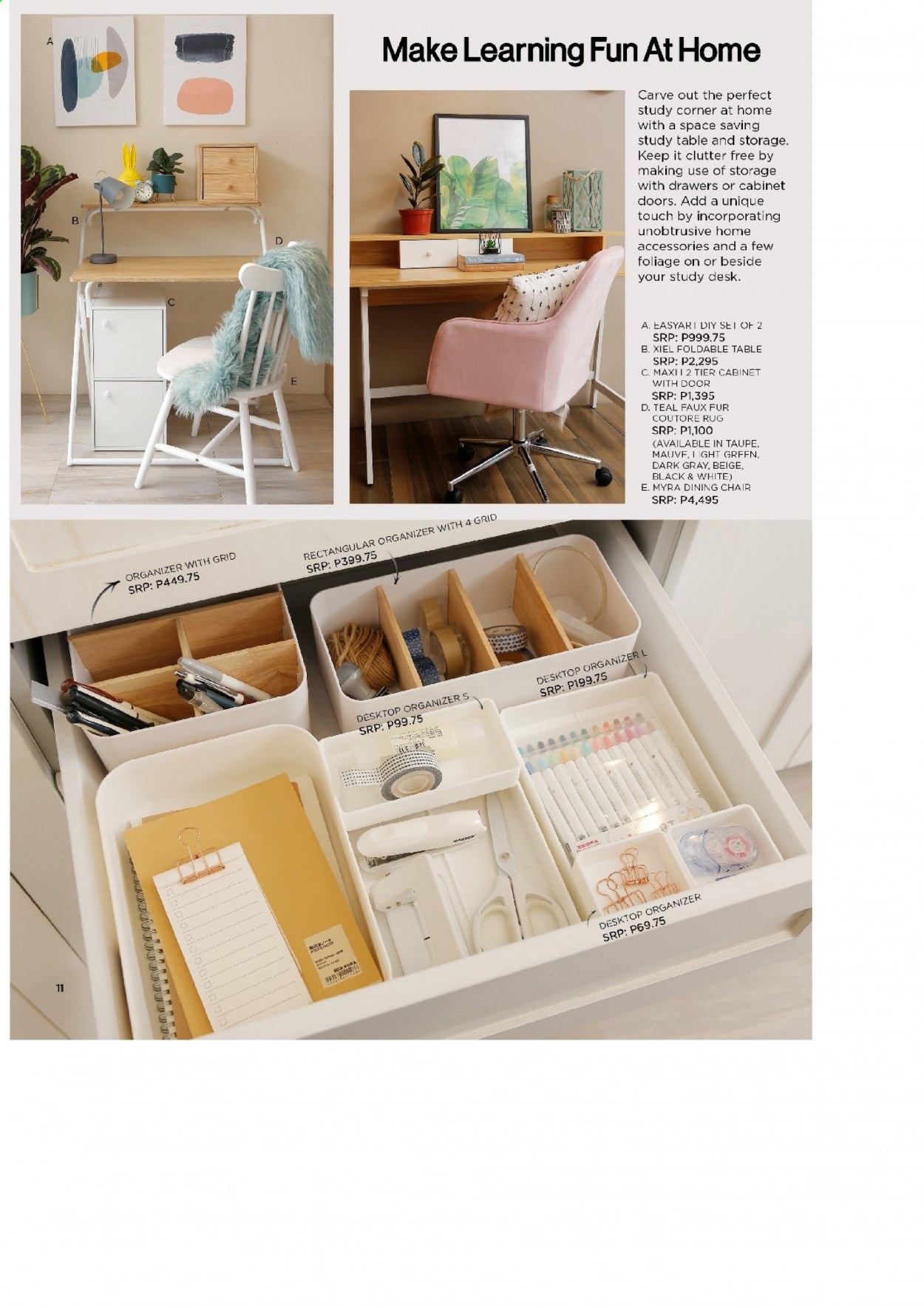 thumbnail - AllHome offer  - 23.3.2021 - 30.6.2021 - Sales products - cabinet, table, chair, dining chair, study desk, rug. Page 17.