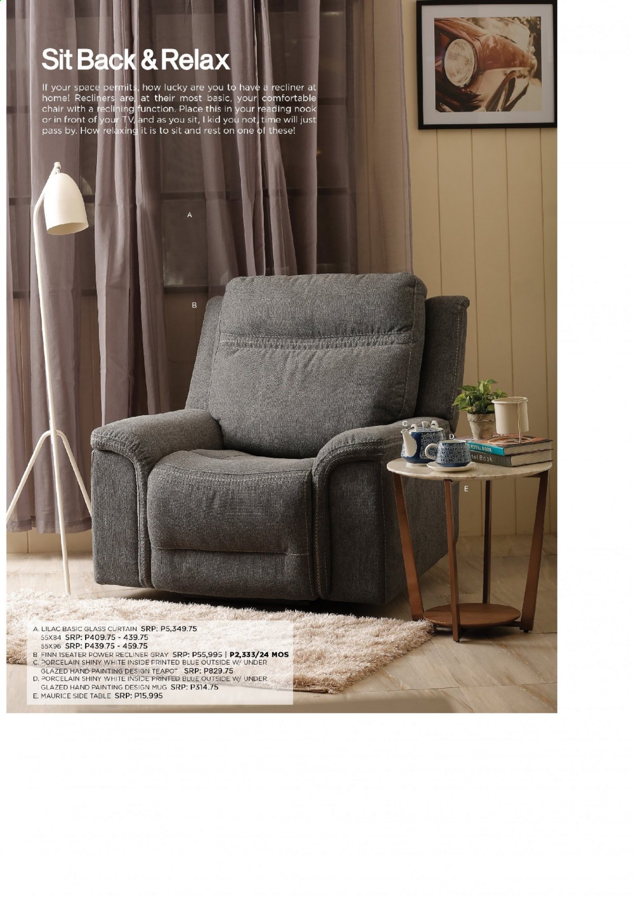 thumbnail - AllHome offer  - 23.3.2021 - 30.6.2021 - Sales products - mug, teapot, curtain, TV, table, chair, recliner chair, sidetable. Page 21.
