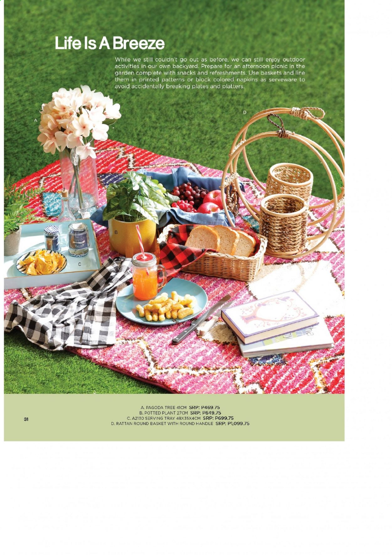 thumbnail - AllHome offer  - 23.3.2021 - 30.6.2021 - Sales products - napkins, basket, tray, plate, serveware. Page 37.