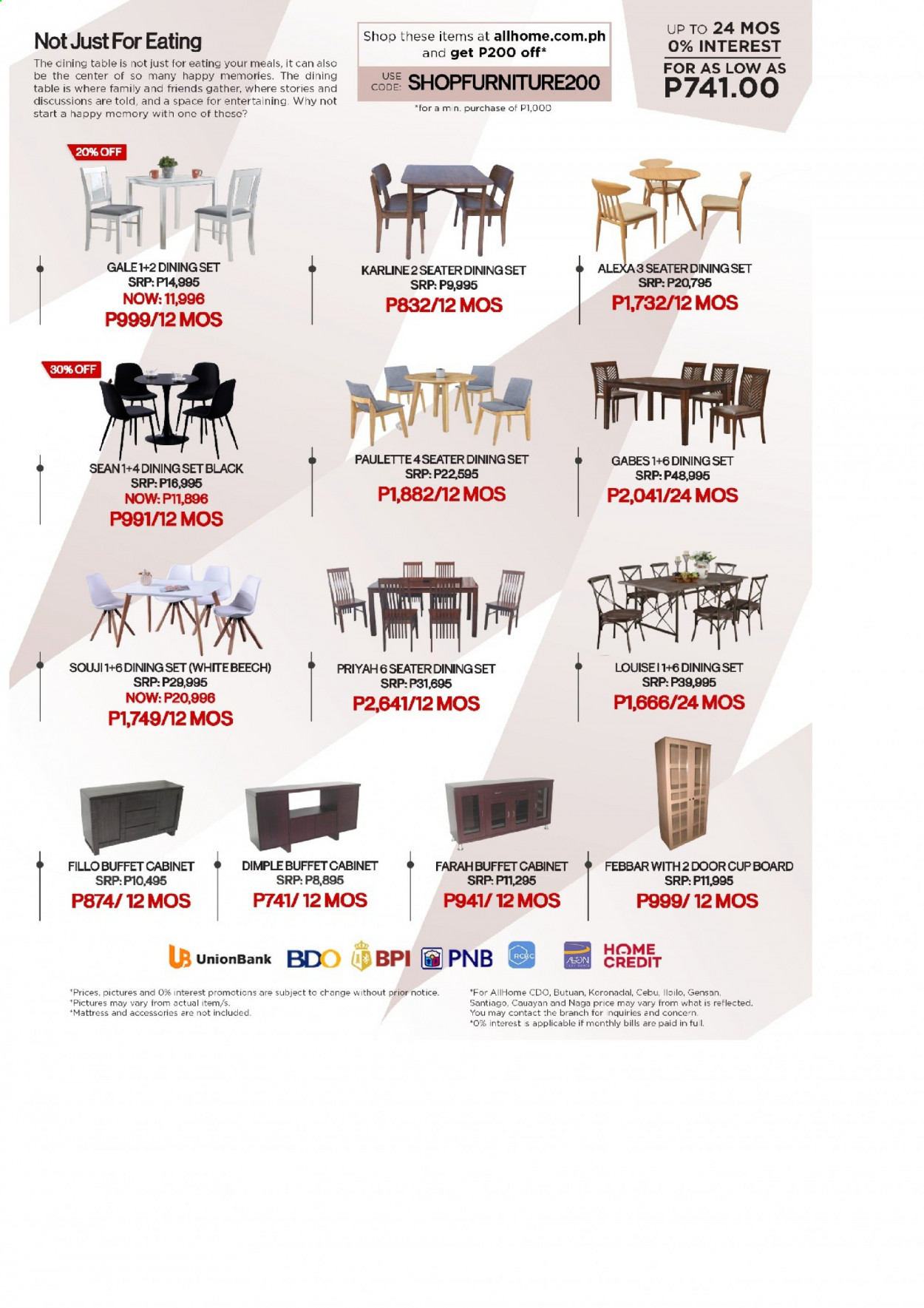 thumbnail - AllHome offer  - 23.3.2021 - 30.6.2021 - Sales products - cup, cabinet, dining set, dining table, table, mattress. Page 66.