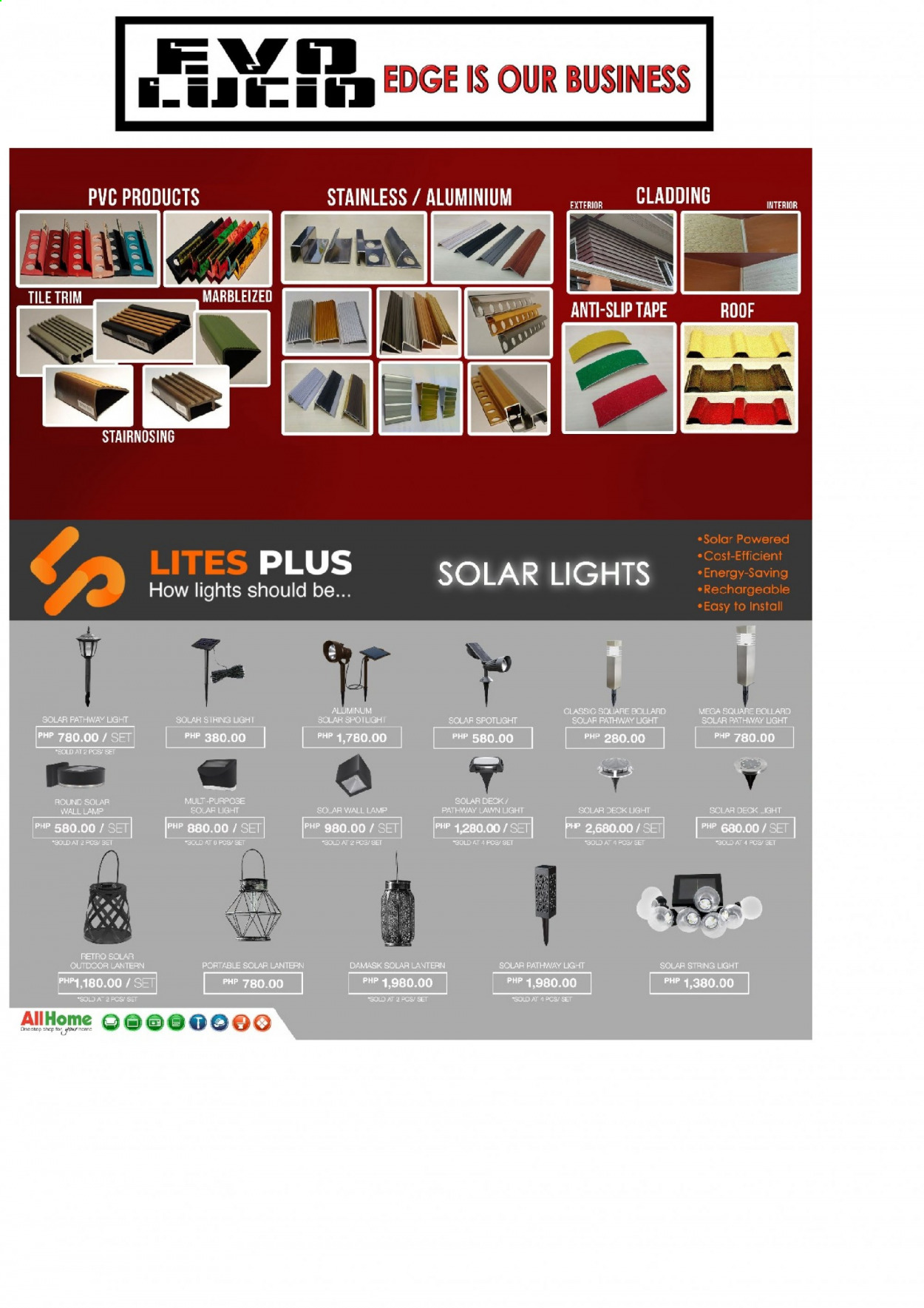 thumbnail - AllHome offer  - 23.3.2021 - 30.6.2021 - Sales products - spotlight, lantern, lamp, solar light, wall lamp, solar string, string lights. Page 107.