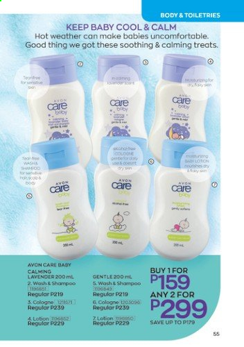 thumbnail - Avon offer  - 1.4.2021 - 30.4.2021 - Sales products - shampoo, Avon, body lotion, cologne. Page 57.