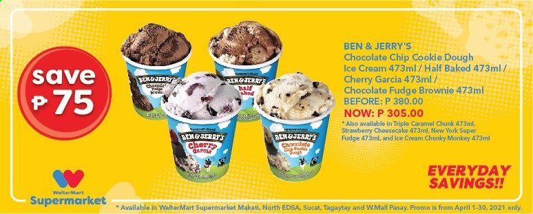 thumbnail - Walter Mart offer  - 1.4.2021 - 30.4.2021 - Sales products - cheesecake, brownies, ice cream, Ben & Jerry's, cookie dough, fudge, caramel. Page 2.