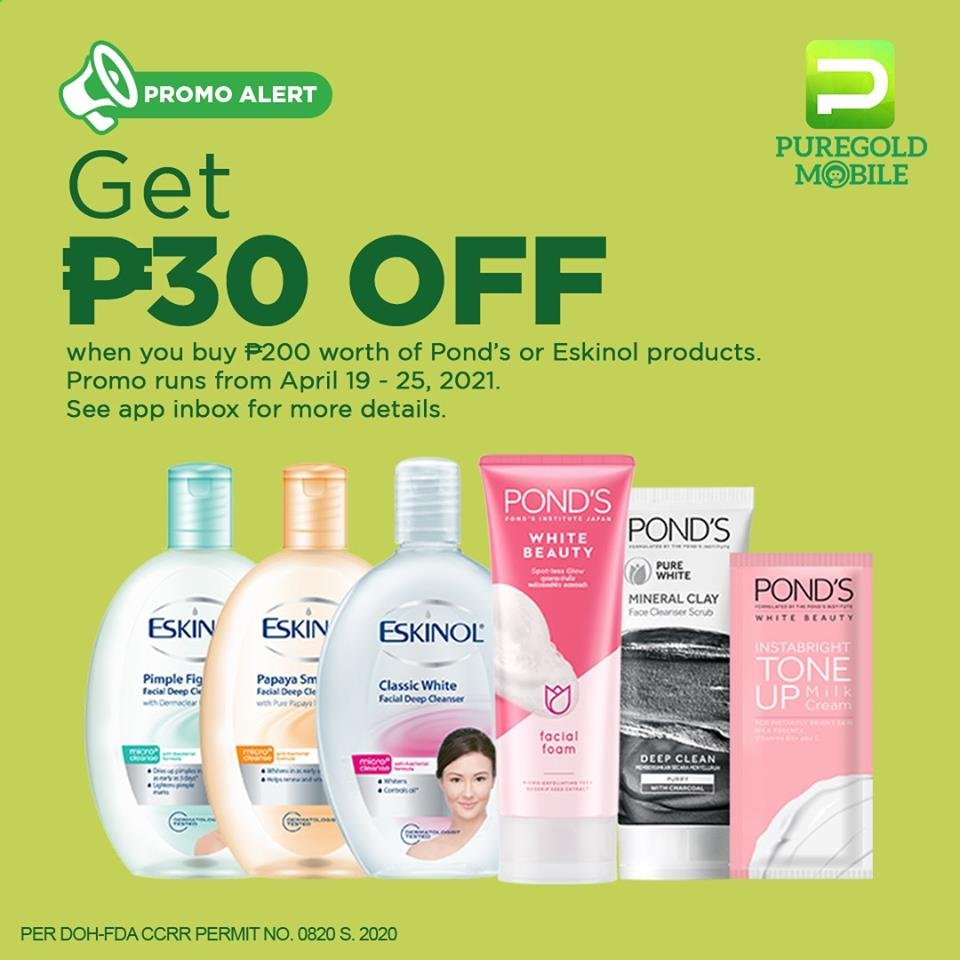 thumbnail - Puregold offer  - 19.4.2021 - 25.4.2021 - Sales products - papaya, POND'S, facial foam, cleanser. Page 3.