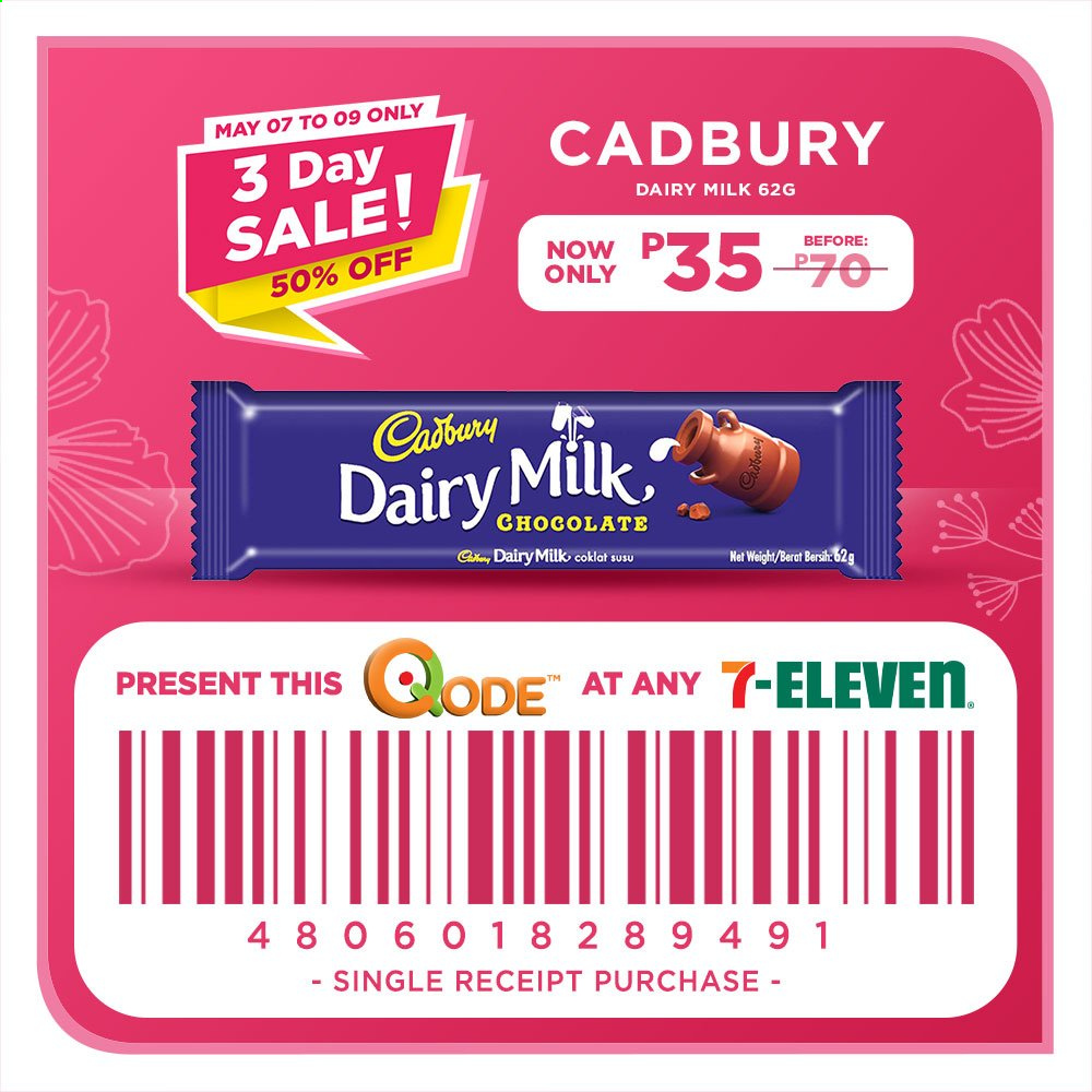 thumbnail - 7 Eleven offer  - 7.5.2021 - 9.5.2021 - Sales products - chocolate, Cadbury, Dairy Milk. Page 2.