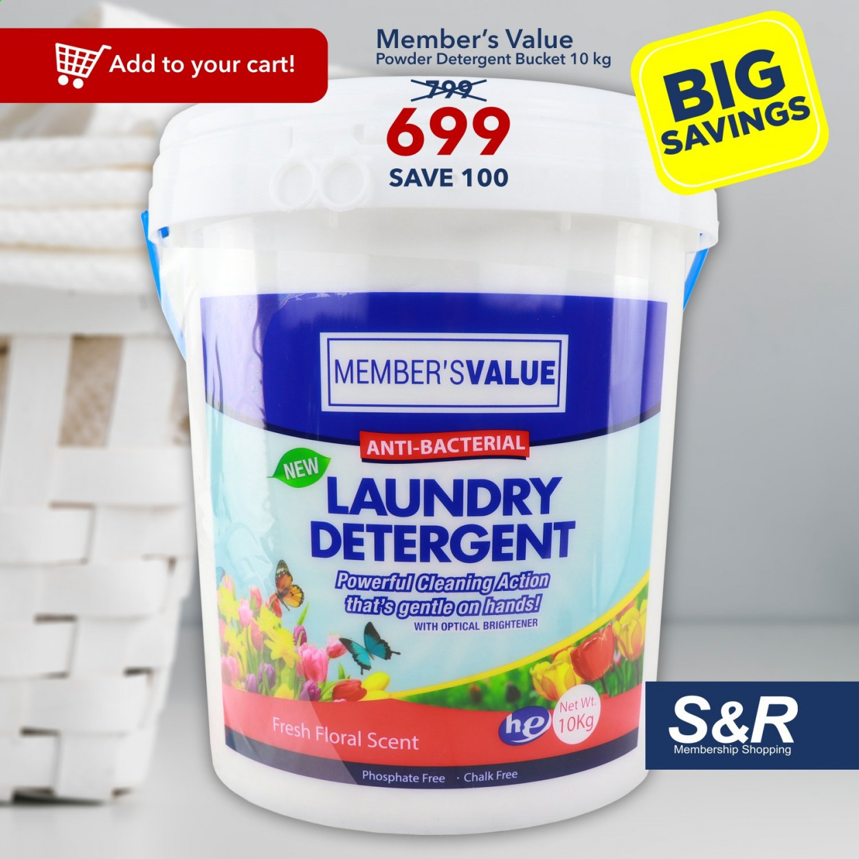 thumbnail - S&R Membership Shopping offer  - Sales products - detergent, laundry detergent, cart. Page 1.