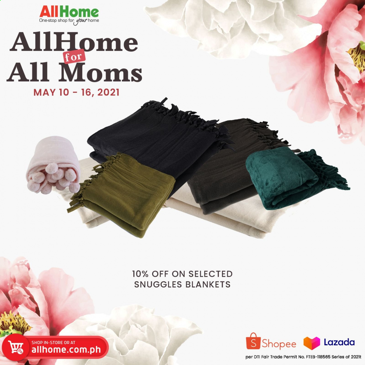 thumbnail - AllHome offer  - 10.5.2021 - 16.5.2021 - Sales products - blanket. Page 1.