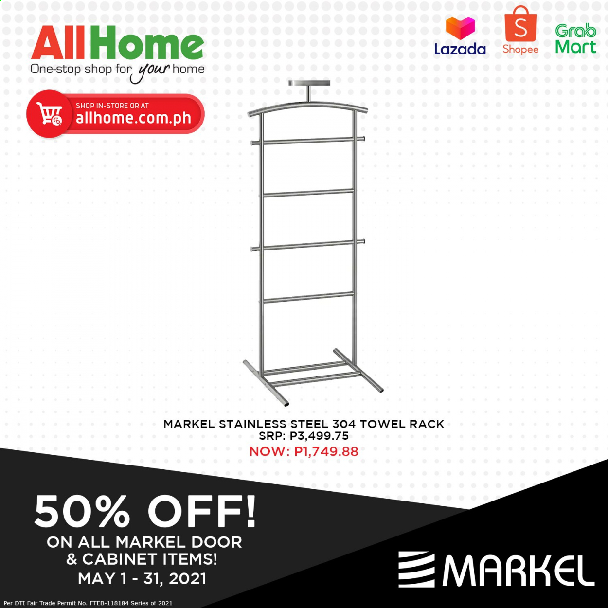thumbnail - AllHome offer  - Sales products - towel hanger, cabinet. Page 6.