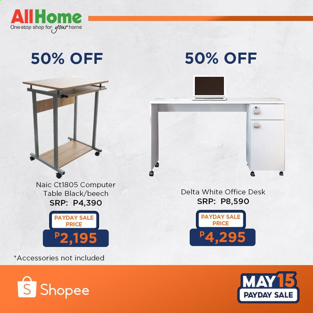 thumbnail - AllHome offer  - 15.5.2021 - 19.5.2021 - Sales products - computer, table, office desk. Page 4.