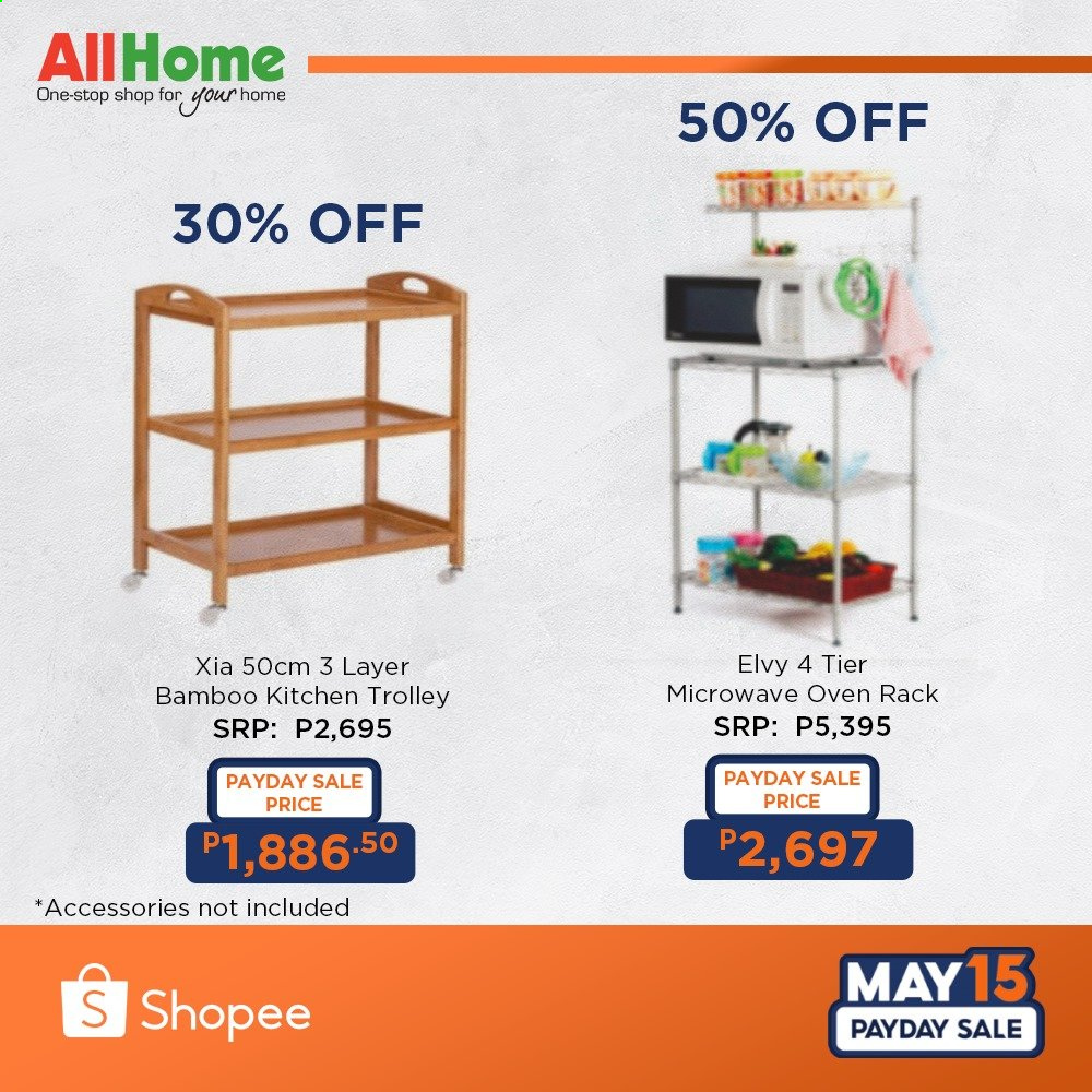 thumbnail - AllHome offer  - 15.5.2021 - 19.5.2021 - Sales products - trolley, oven, microwave. Page 6.