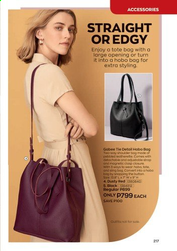 thumbnail - Avon offer  - 1.6.2021 - 30.6.2021 - Sales products - bag, tote, tote bag, shoulder bag. Page 217.