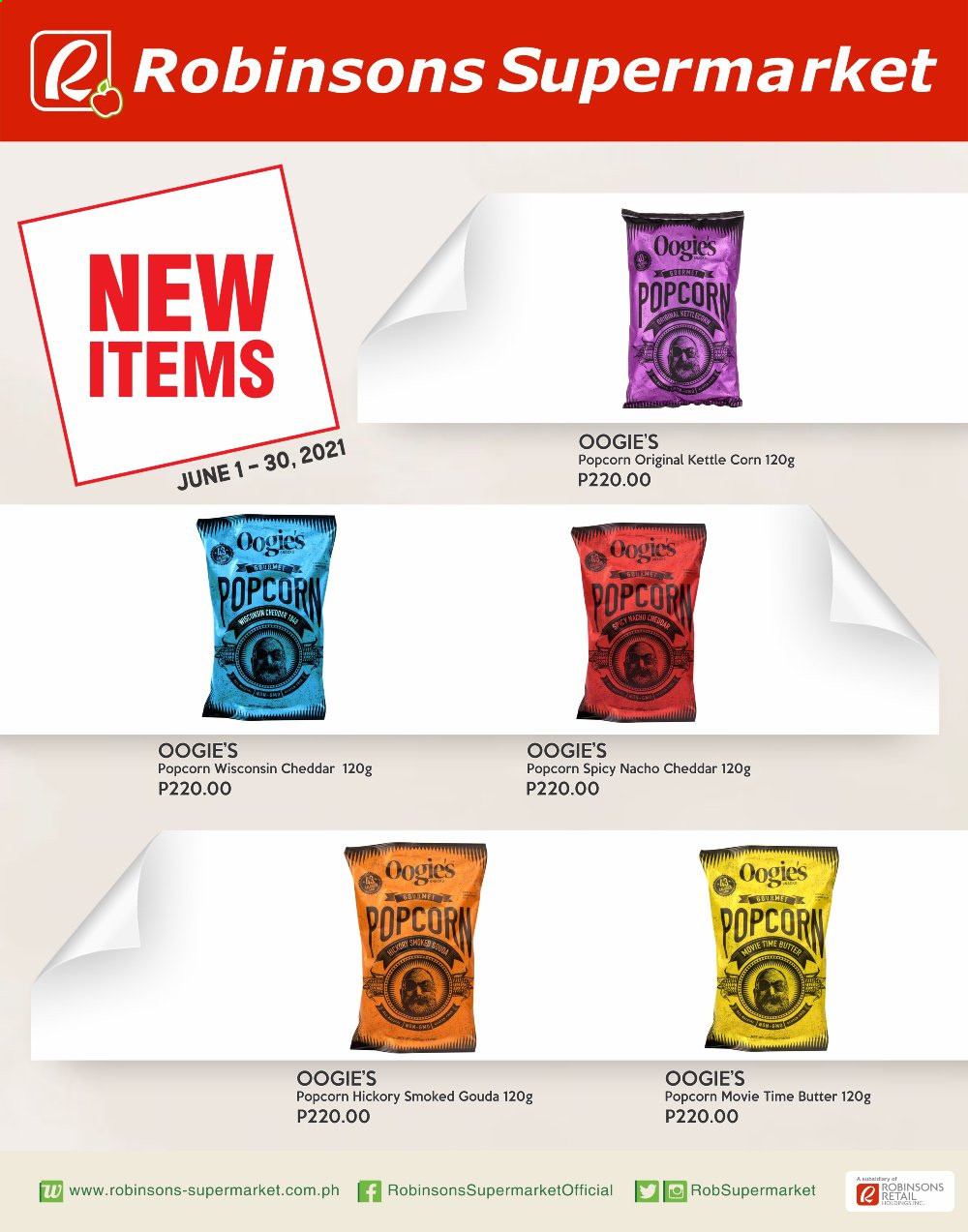 thumbnail - Robinsons Supermarket offer  - 1.6.2021 - 30.6.2021 - Sales products - gouda, cheddar, butter, kettle corn, popcorn. Page 3.