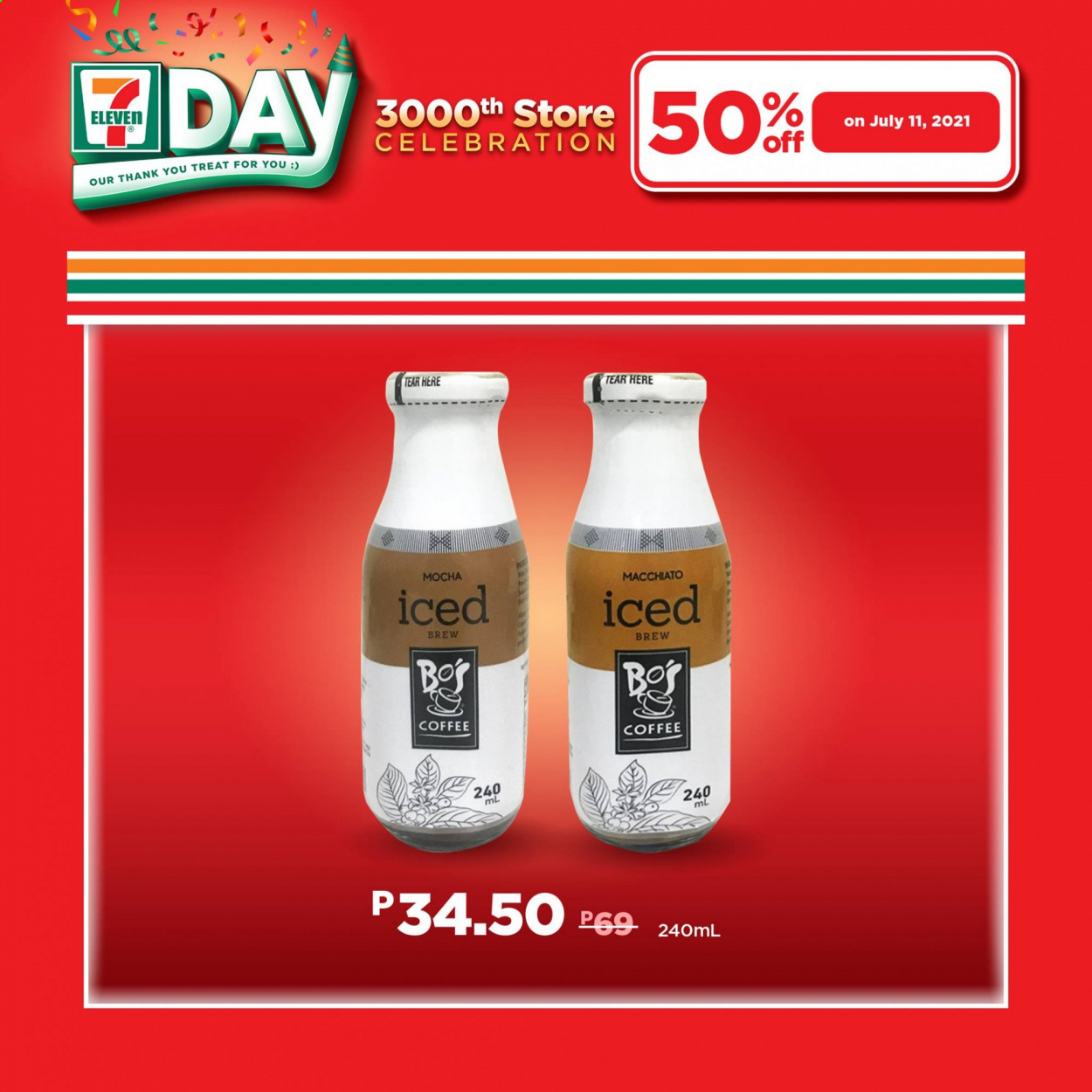 thumbnail - 7 Eleven offer  - 11.7.2021 - 11.7.2021 - Sales products - Celebration, coffee. Page 13.