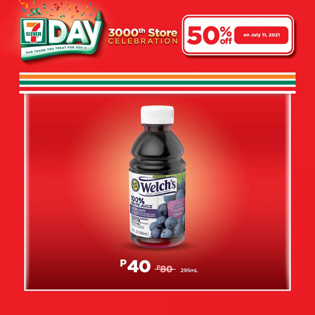 thumbnail - 7 Eleven offer  - 11.7.2021 - 11.7.2021 - Sales products - Celebration, juice. Page 16.
