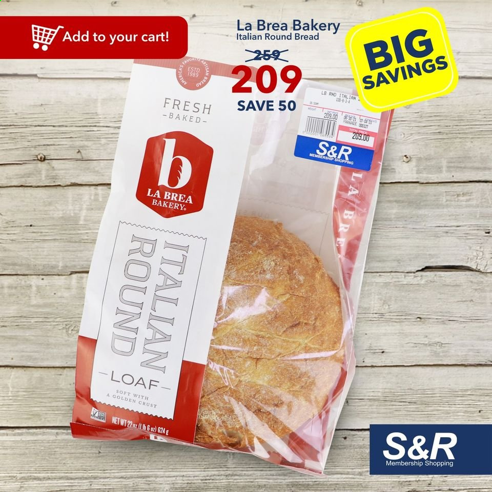 thumbnail - S&R Membership Shopping offer  - Sales products - bread, cart. Page 6.
