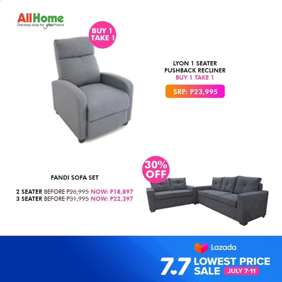 thumbnail - AllHome offer  - 7.7.2021 - 11.7.2021 - Sales products - sofa, recliner chair. Page 4.