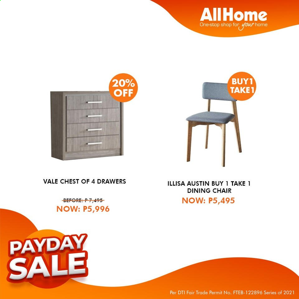 thumbnail - AllHome offer  - 15.7.2021 - 18.7.2021 - Sales products - chair pad, chair, dining chair, chest of drawers. Page 13.