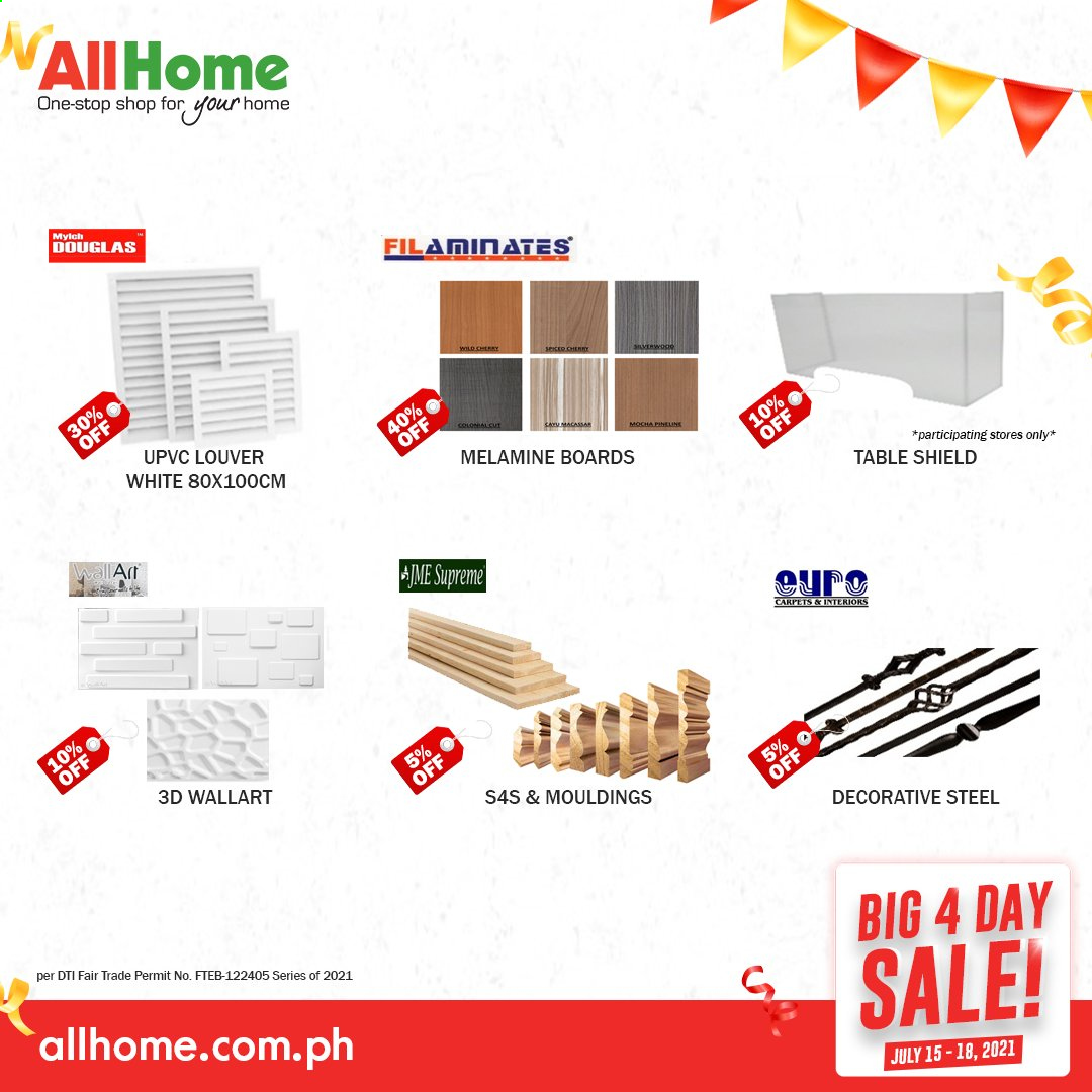 thumbnail - AllHome offer  - 15.7.2021 - 18.7.2021 - Sales products - table. Page 41.