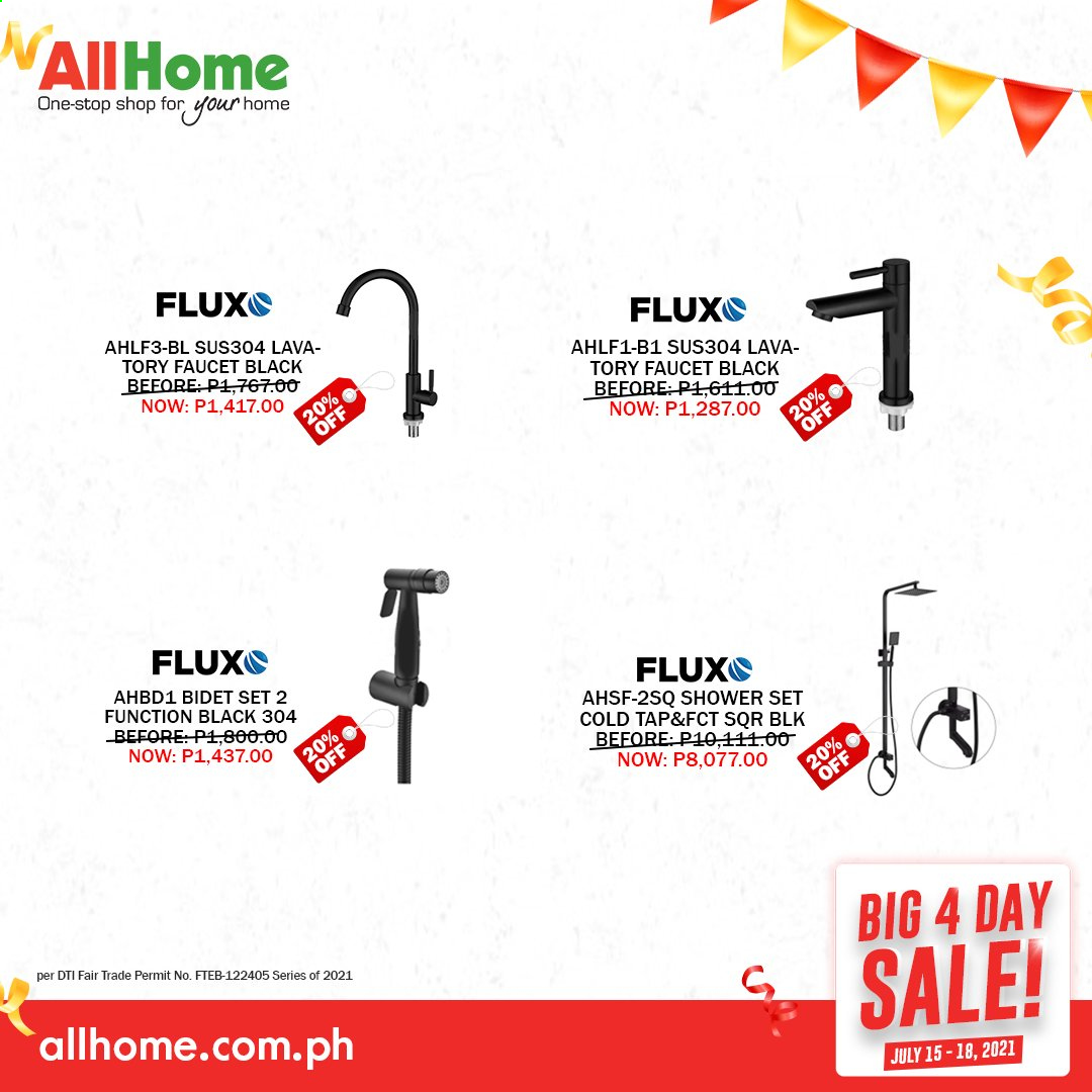 thumbnail - AllHome offer  - 15.7.2021 - 18.7.2021 - Sales products - faucet. Page 47.