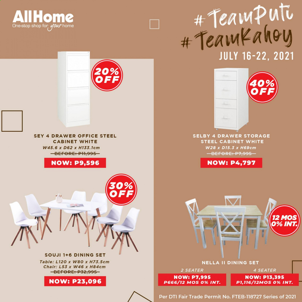 thumbnail - AllHome offer  - 16.7.2021 - 20.7.2021 - Sales products - cabinet, dining set, table, chair, tool cabinets. Page 2.