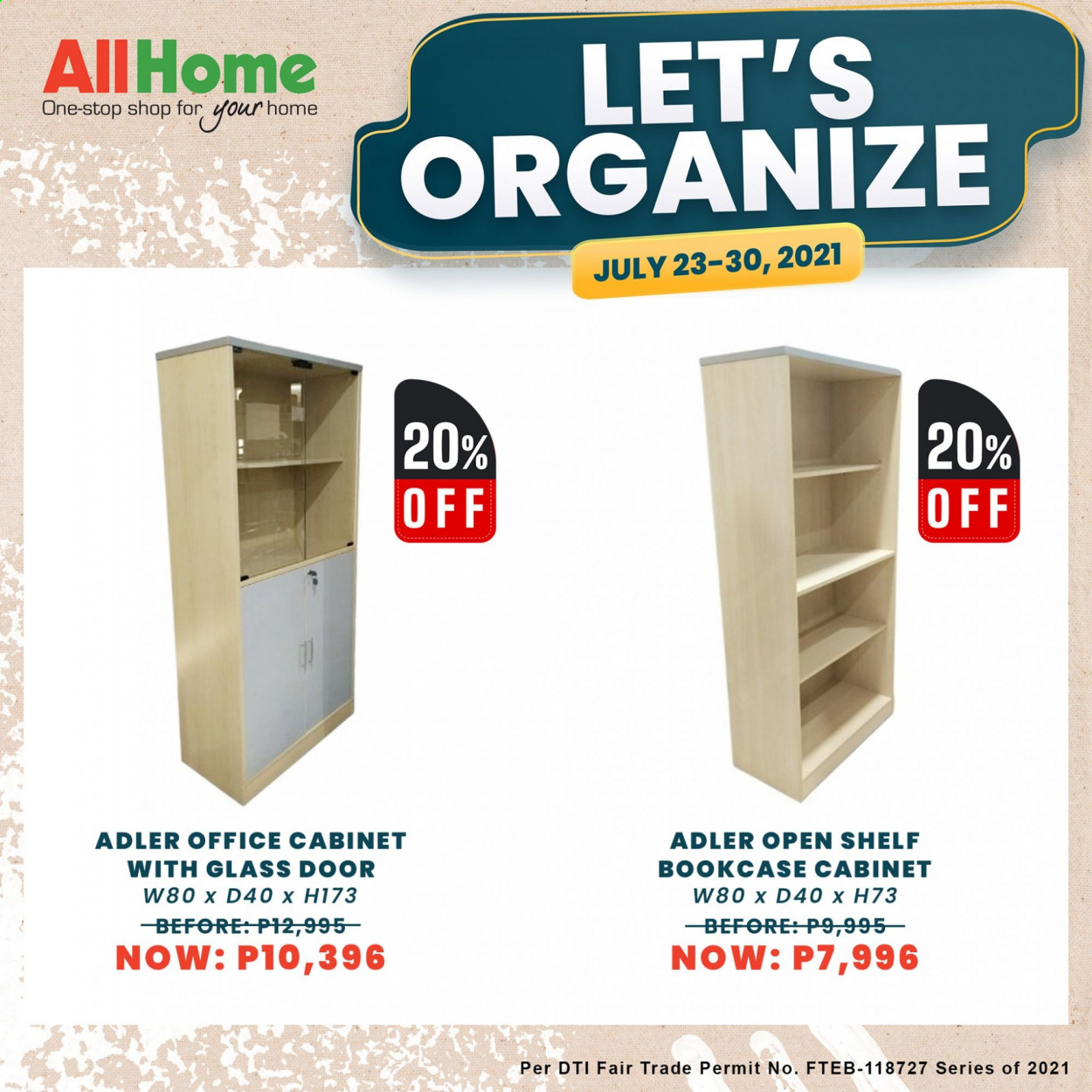thumbnail - AllHome offer  - 24.7.2021 - 30.7.2021 - Sales products - cabinet, bookcase. Page 6.