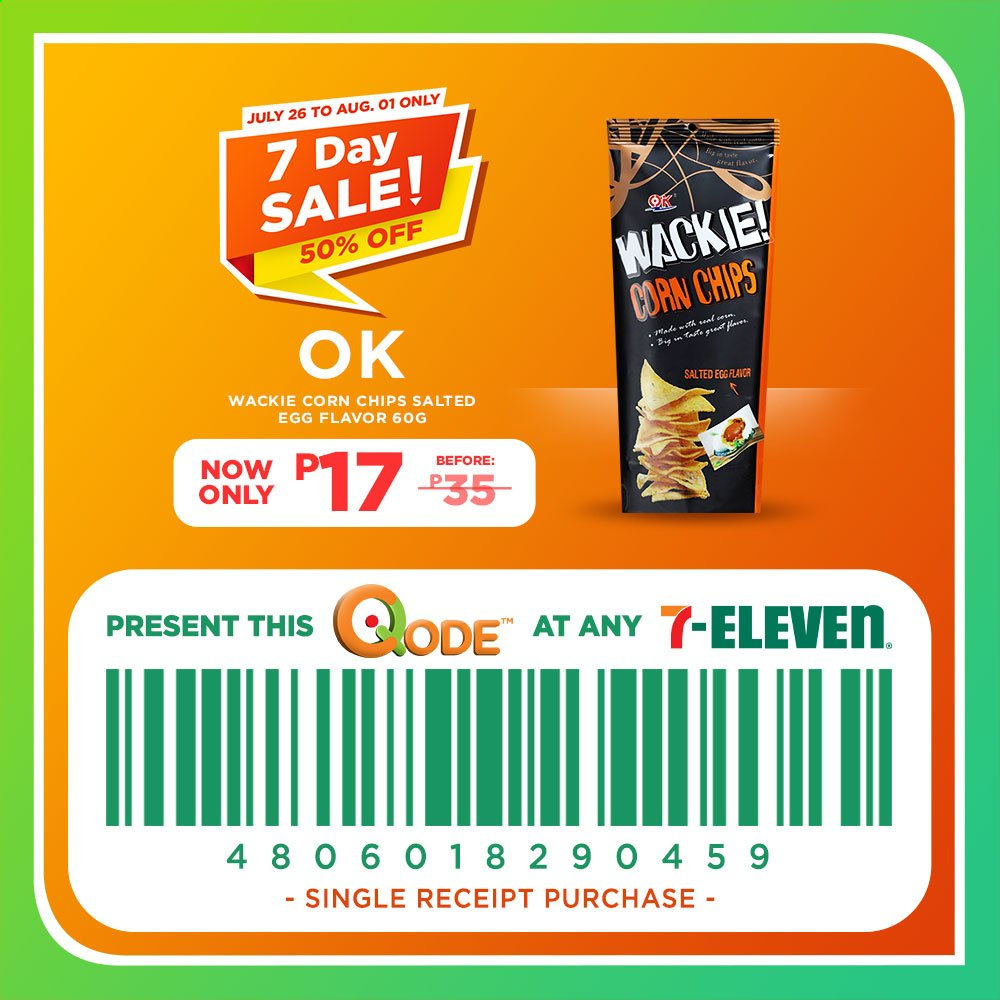 thumbnail - 7 Eleven offer  - 26.7.2021 - 1.8.2021 - Sales products - chips, corn chips, salted egg. Page 4.