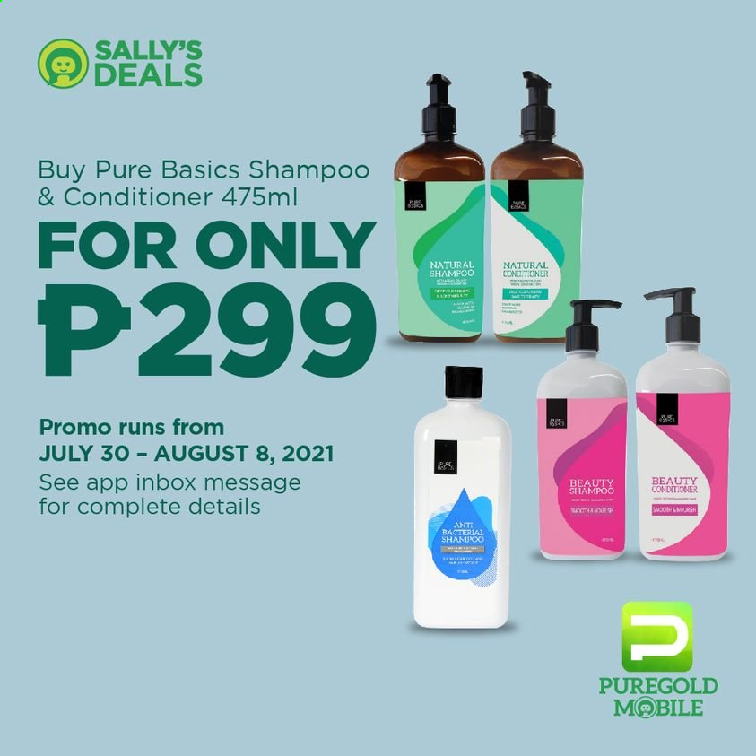 thumbnail - Puregold offer  - 30.7.2021 - 8.8.2021 - Sales products - shampoo, conditioner. Page 1.