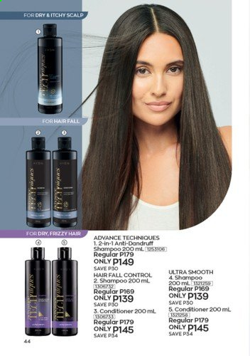 thumbnail - Avon offer  - 1.8.2021 - 31.8.2021 - Sales products - shampoo, conditioner. Page 44.