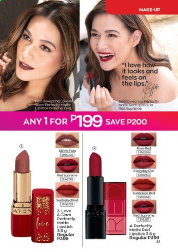 thumbnail - Avon offer  - 1.8.2021 - 31.8.2021 - Sales products - Avon, lipstick, makeup. Page 81.