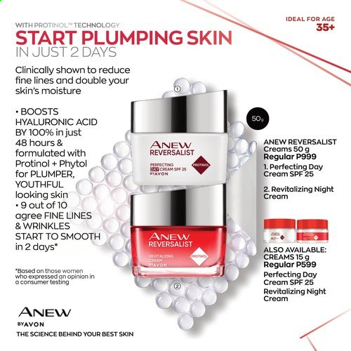 Avon offer  - Sales products - Anew, day cream, night cream. Page 7.