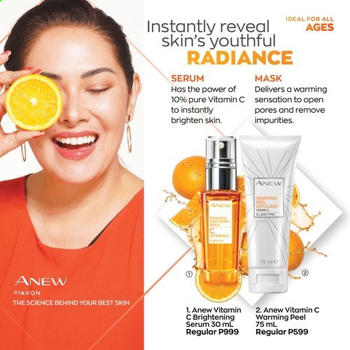 thumbnail - Avon offer  - Sales products - Avon, Anew, brightening serum, serum. Page 11.
