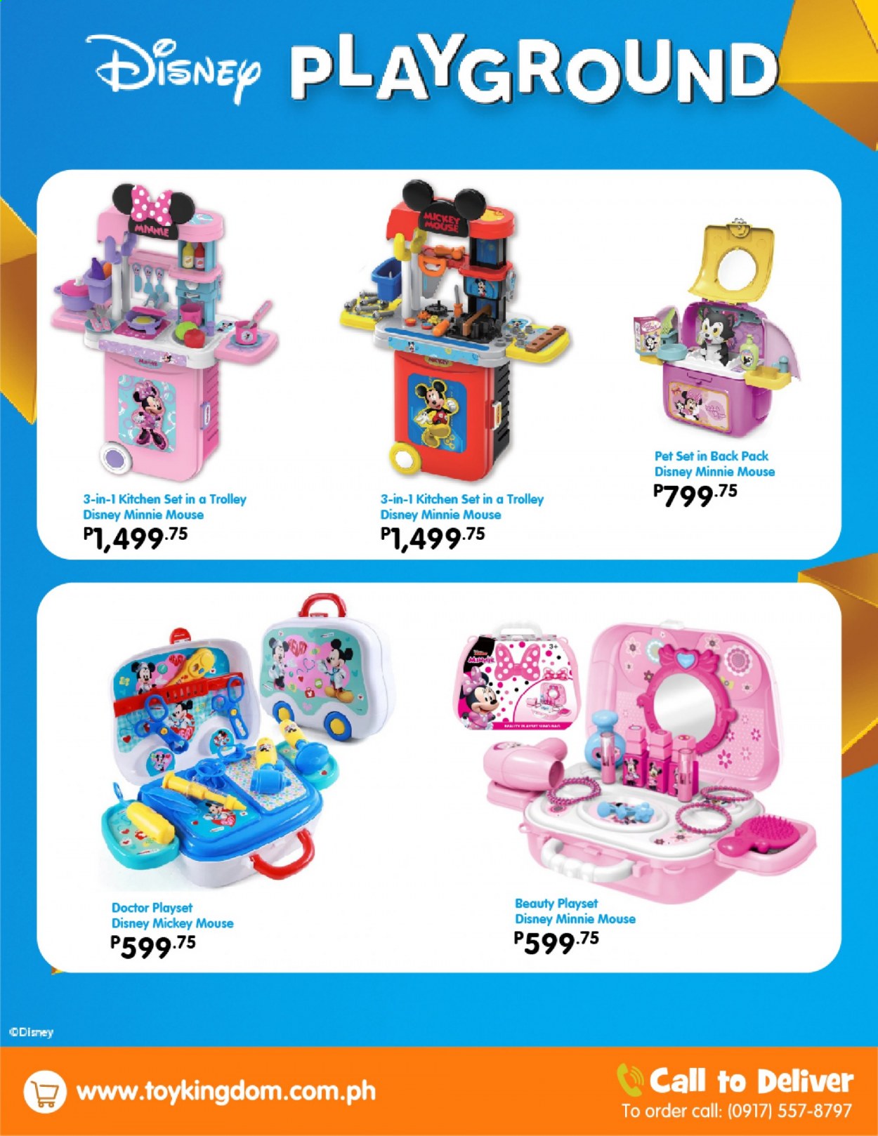thumbnail - Toy Kingdom offer  - Sales products - Disney, Mickey Mouse, Minnie Mouse, trolley, play set, kitchen set. Page 5.