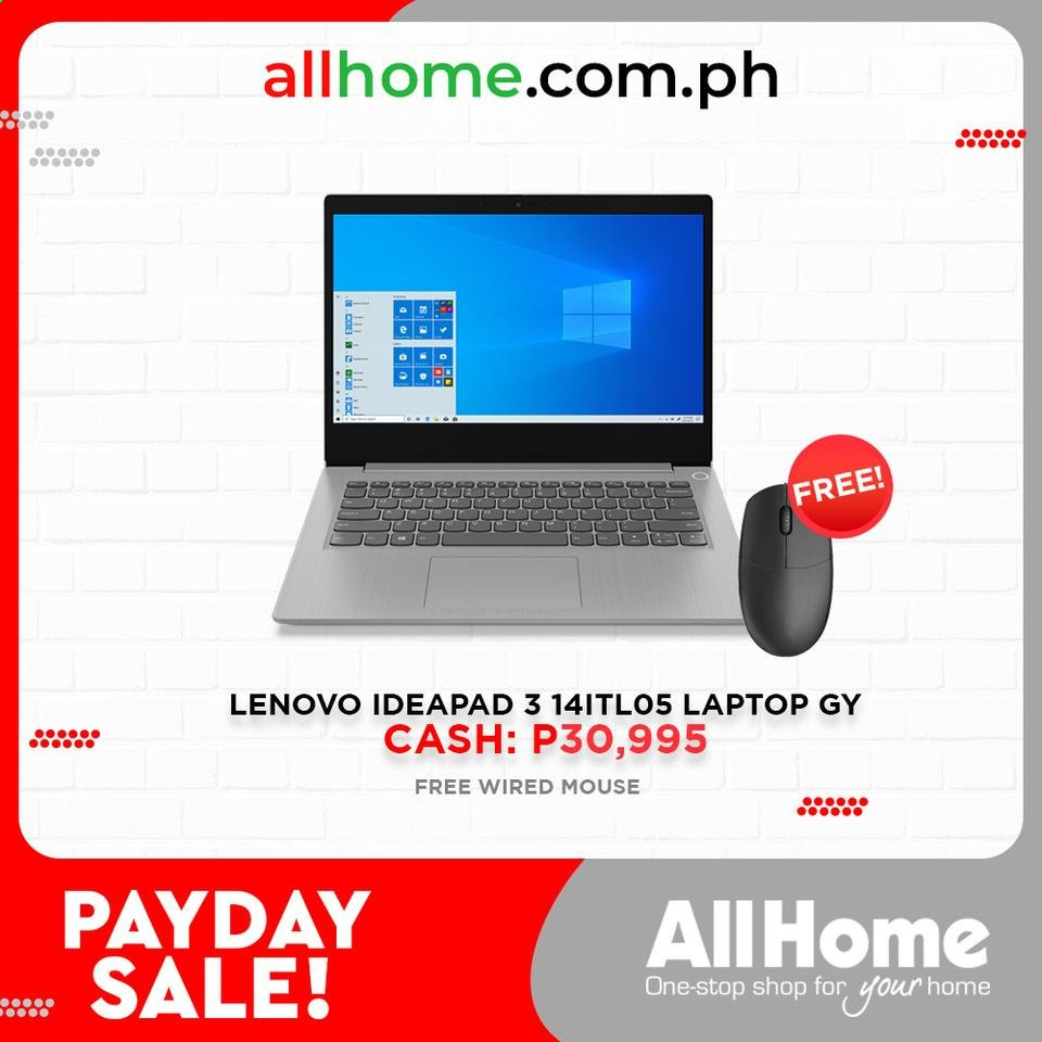 thumbnail - AllHome offer  - 28.8.2021 - 31.8.2021 - Sales products - Lenovo, mouse, laptop. Page 10.