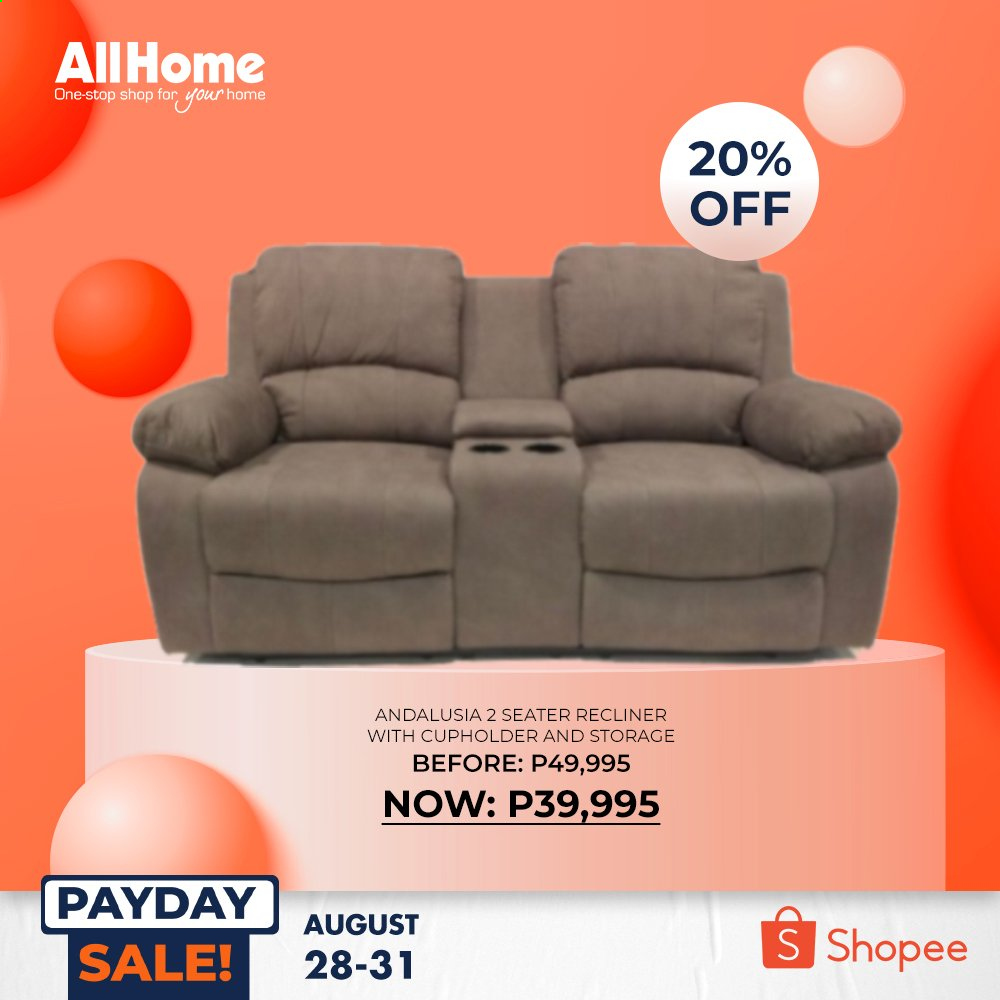thumbnail - AllHome offer  - 28.8.2021 - 31.8.2021 - Sales products - recliner chair. Page 30.
