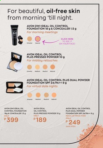 thumbnail - Avon offer  - 1.9.2021 - 30.9.2021 - Sales products - corrector, face powder, powder foundation. Page 15.