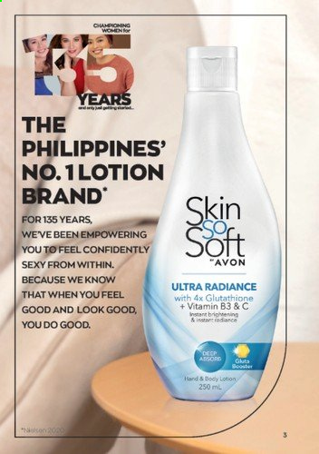 thumbnail - Avon offer  - 1.9.2021 - 30.9.2021 - Sales products - Avon, body lotion. Page 3.