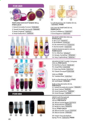 Avon offer  - 1.9.2021 - 30.9.2021 - Sales products - eau de parfum, roll-on, Imari. Page 46.